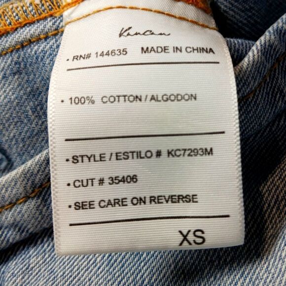 KanCan Light Wash Distressed Estilo/ Crop  4 Pocket Denim Jacket. Woman's XS.... - Picture 4 of 15